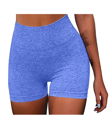 Seamless Yoga Shorts (Blue)
